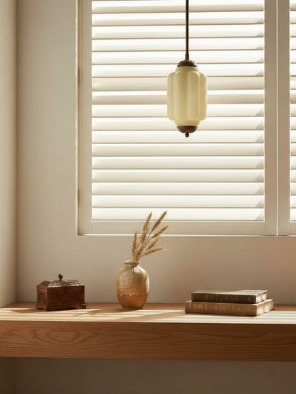 Vintage Glazen Hanglamp met Nostalgische Uitstraling – Verfijnde Verlichting voor Eetkamer en Keuken