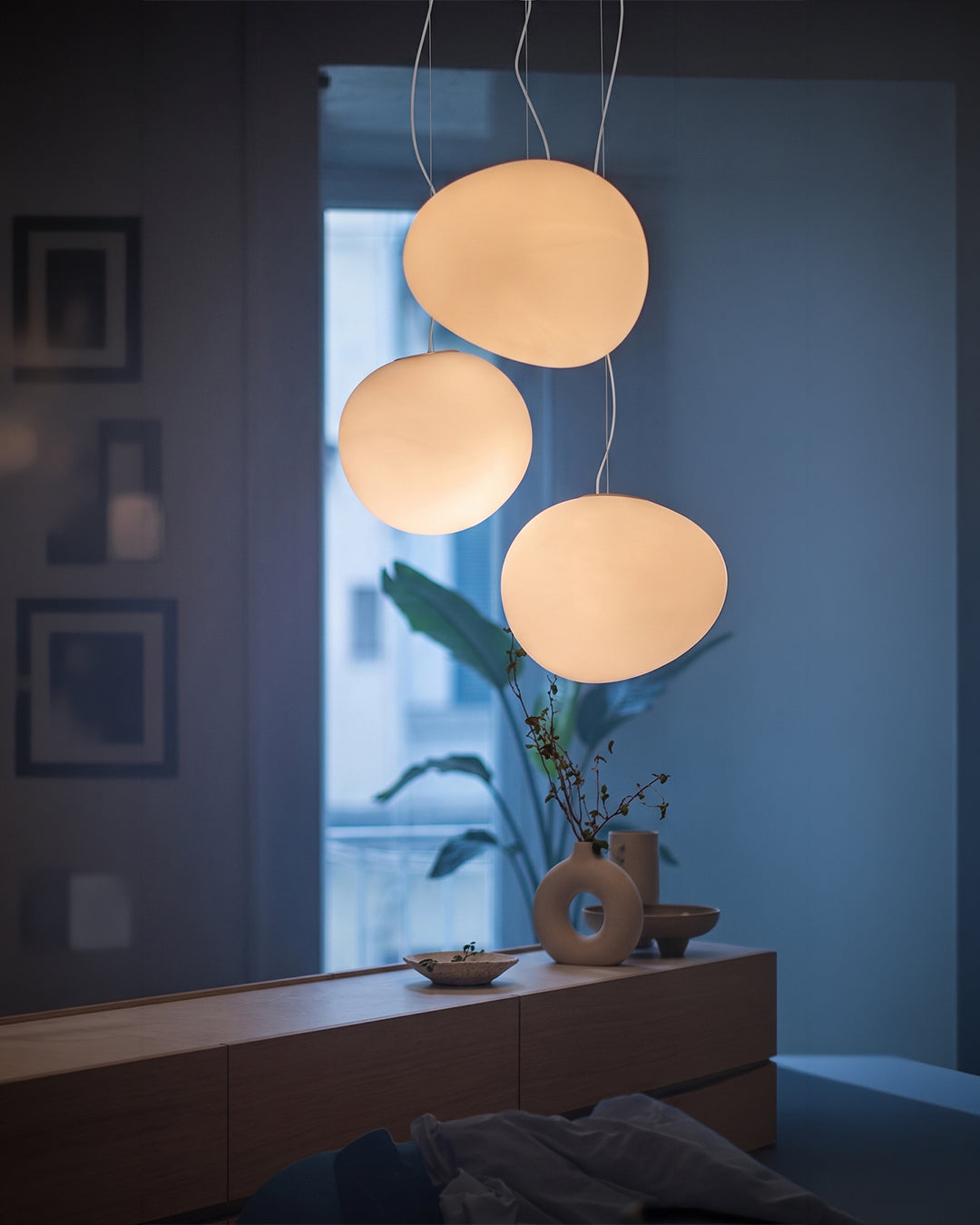 Glazen Hanglamp Melkwit Mondgeblazen – Modern Minimalistisch Design met Zacht Licht voor Eetkamer en Woonkamer – 3 Maten Beschikbaar – Warm Wit 3000K