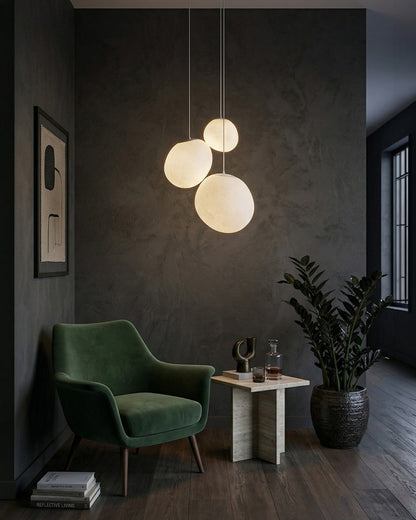 Glazen Hanglamp Melkwit Mondgeblazen – Modern Minimalistisch Design met Zacht Licht voor Eetkamer en Woonkamer – 3 Maten Beschikbaar – Warm Wit 3000K