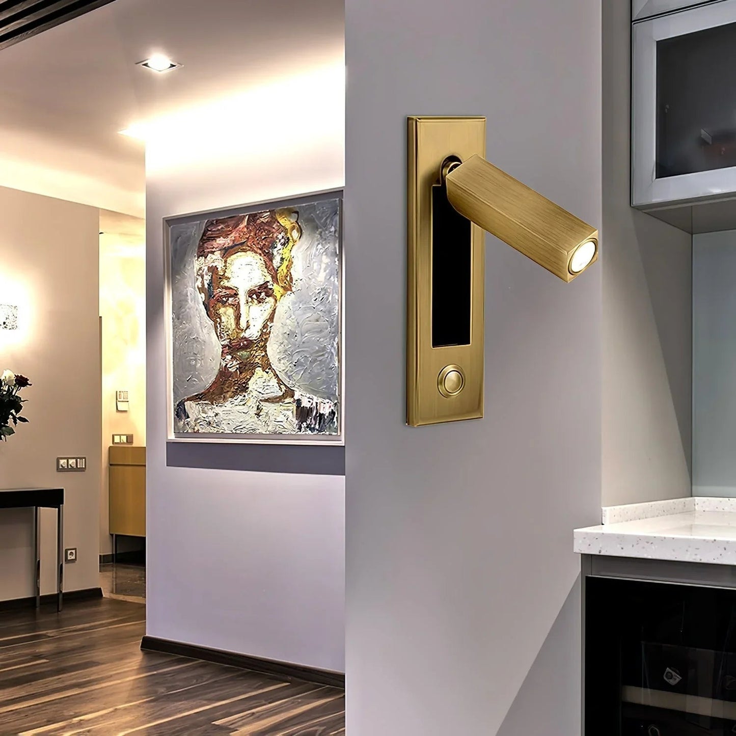 Wandlamp LED Inbouw Minimalistisch Aluminium Slaapkamer Leeslamp Schakelaar Modern