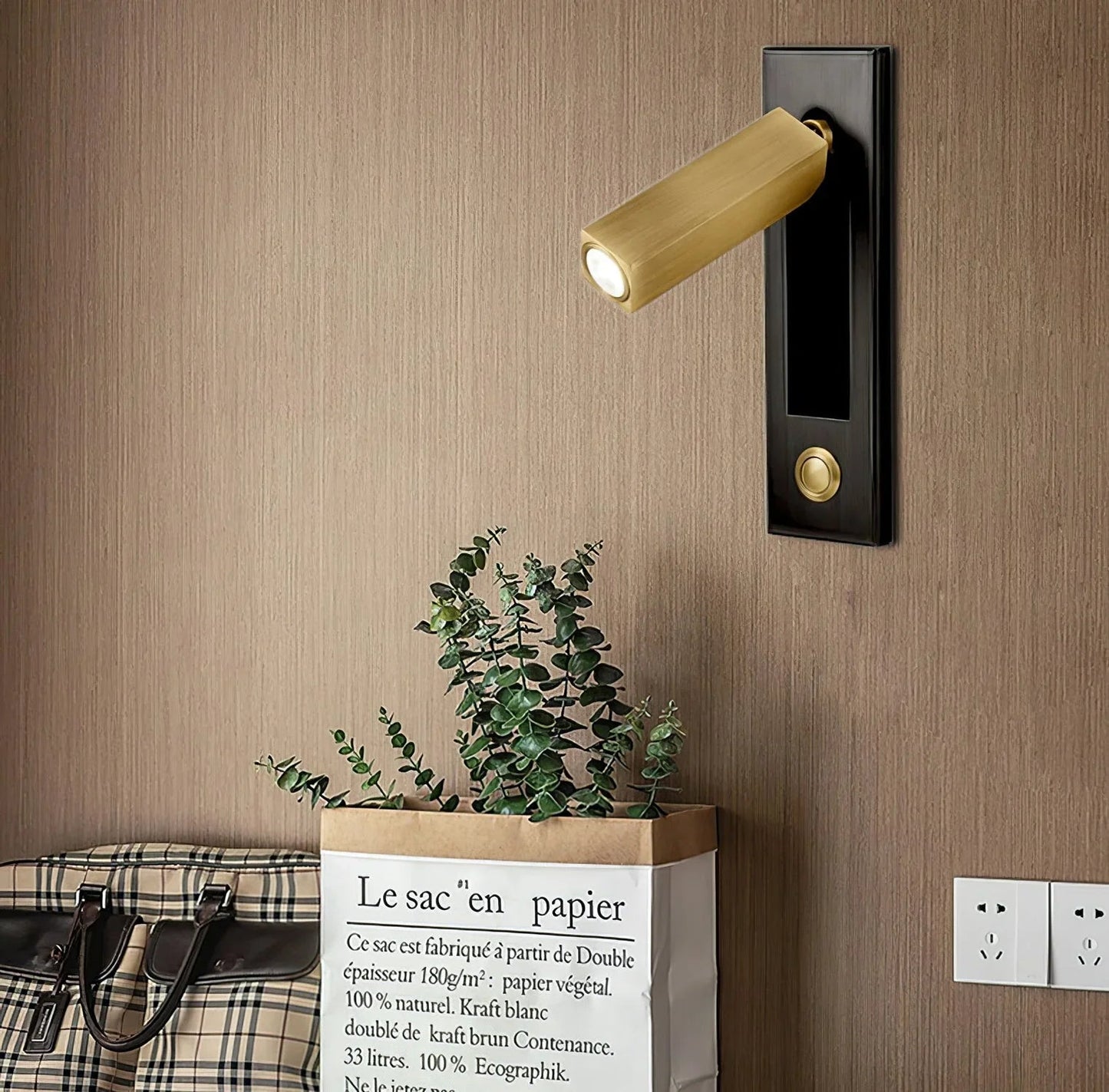 Wandlamp LED Inbouw Minimalistisch Aluminium Slaapkamer Leeslamp Schakelaar Modern