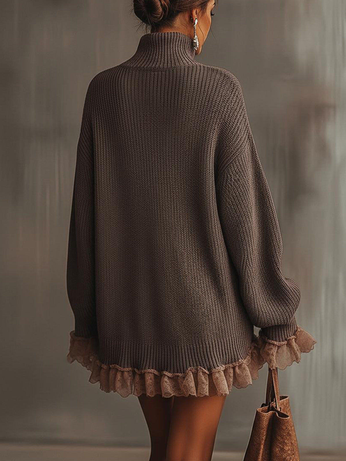Emily | Elegante gebreide wintertrui met ruches 2