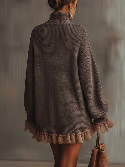 Emily | Elegante gebreide wintertrui met ruches 2