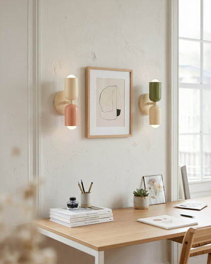 Metalen Wandlamp met Tweevoudige Lichtstraal – Scandinavische Design Verlichting voor Moderne Interieurs