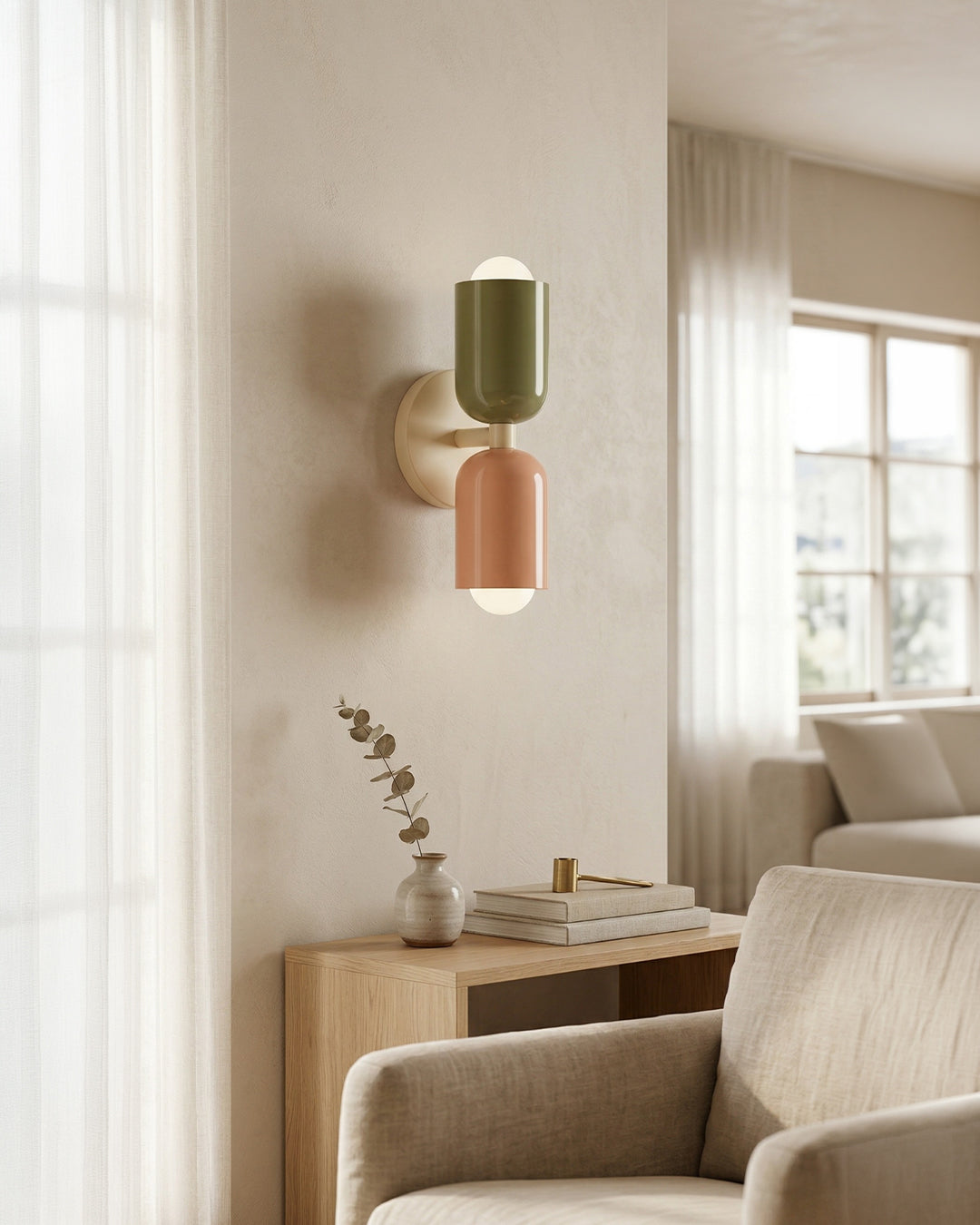 Metalen Wandlamp met Tweevoudige Lichtstraal – Scandinavische Design Verlichting voor Moderne Interieurs