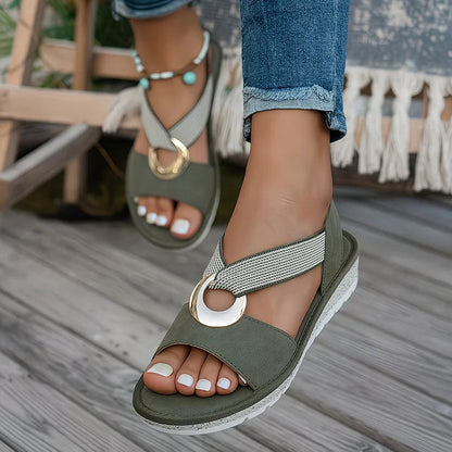 Sandalen met Ringdetail Comfortabel Zomerse Dameschoenen