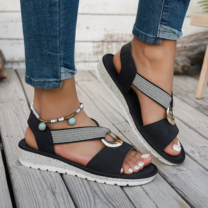Sandalen met Ringdetail Comfortabel Zomerse Dameschoenen