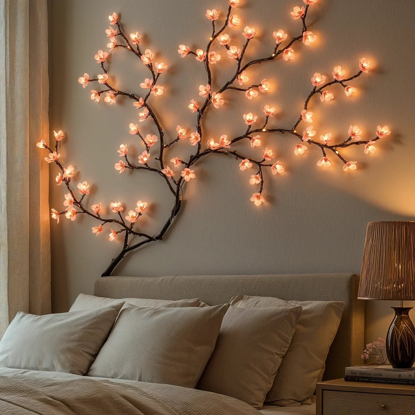 LED Kirschblütentak 160cm 72 Lampjes Roze USB Stekker Sfeerverlichting Decoratieve Bloesemtak Binnen