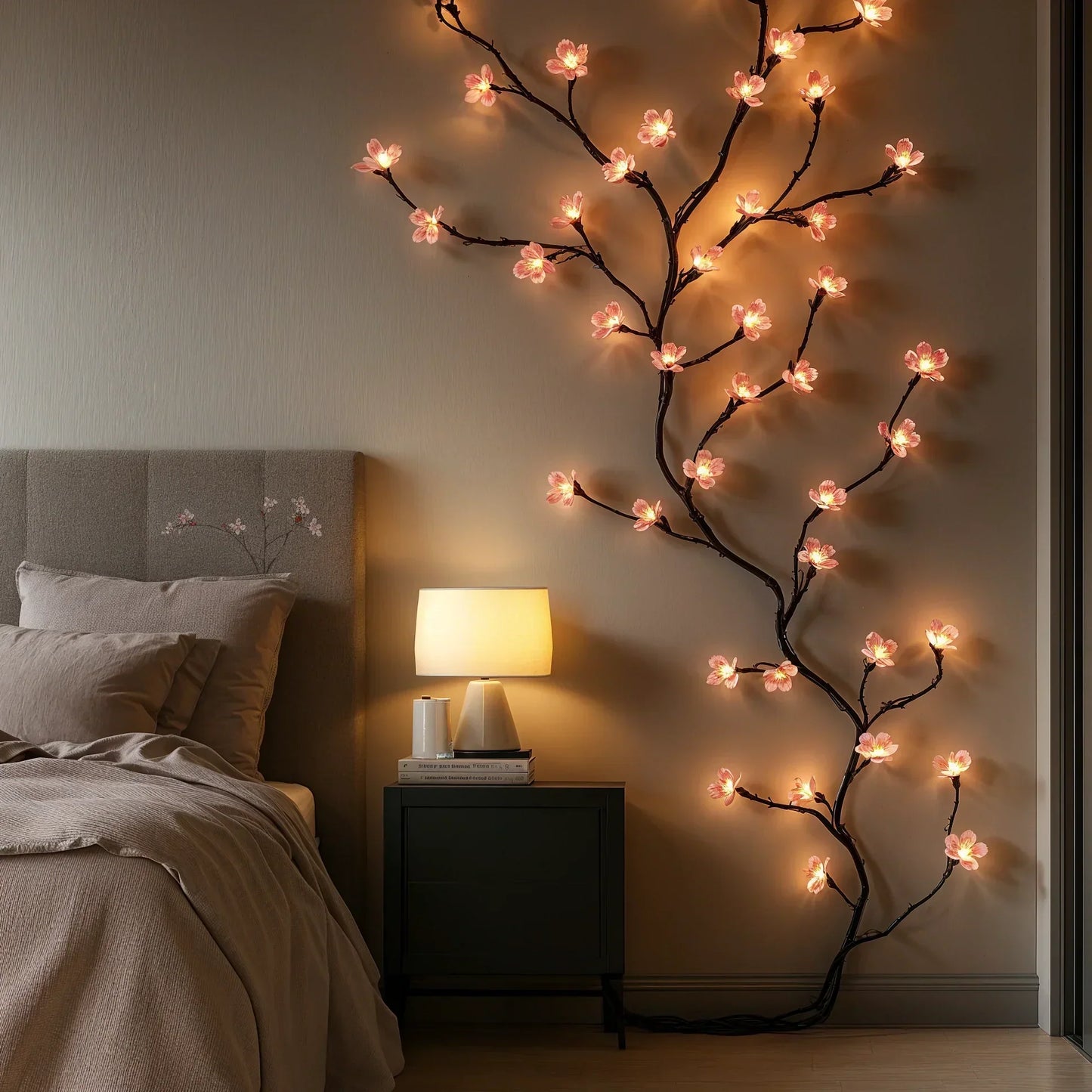 LED Kirschblütentak 160cm 72 Lampjes Roze USB Stekker Sfeerverlichting Decoratieve Bloesemtak Binnen