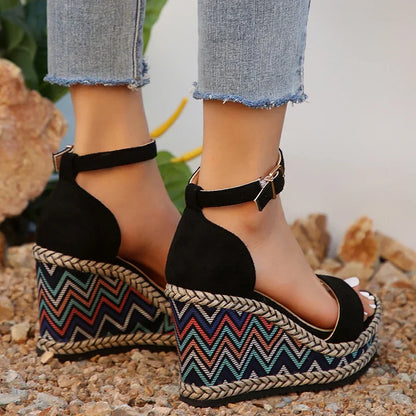 Wedge Sandalen voor Vrouwen Ankle Strap Zomer