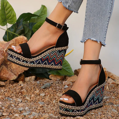 Wedge Sandalen voor Vrouwen Ankle Strap Zomer