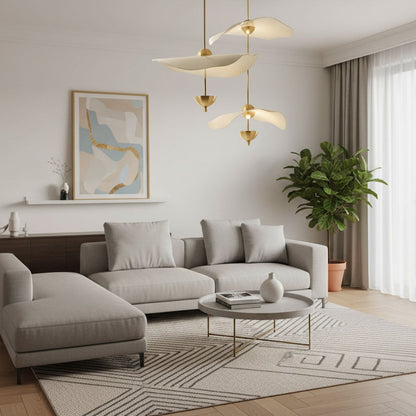 Dubbele Biscuit Hanglamp Wit Goud Rond Opaalwit Acryl Kap Design Verlichting Decoratief voor Woonkamer Eethoek Slaapkamer Modern Scandinavisch Interieur
