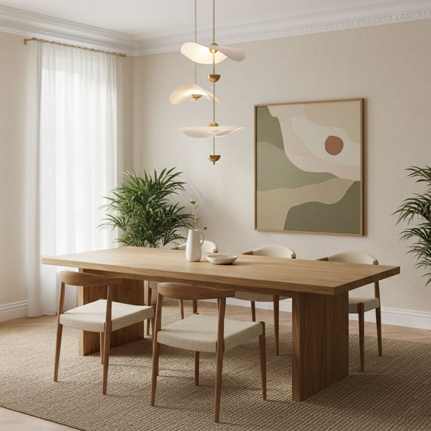 Dubbele Biscuit Hanglamp Wit Goud Rond Opaalwit Acryl Kap Design Verlichting Decoratief voor Woonkamer Eethoek Slaapkamer Modern Scandinavisch Interieur