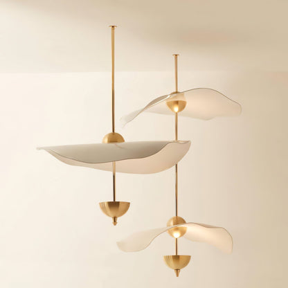 Dubbele Biscuit Hanglamp Wit Goud Rond Opaalwit Acryl Kap Design Verlichting Decoratief voor Woonkamer Eethoek Slaapkamer Modern Scandinavisch Interieur