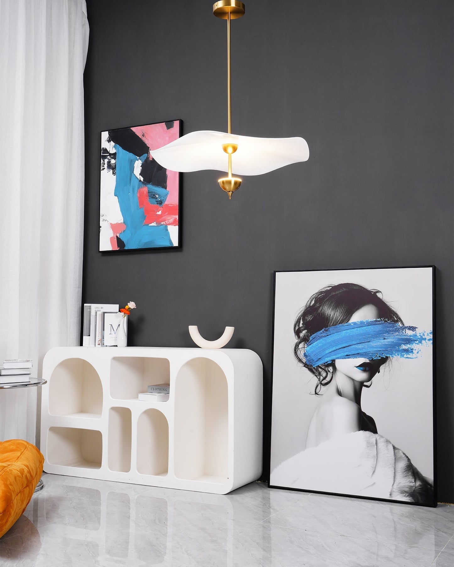 Dubbele Biscuit Hanglamp Wit Goud Rond Opaalwit Acryl Kap Design Verlichting Decoratief voor Woonkamer Eethoek Slaapkamer Modern Scandinavisch Interieur