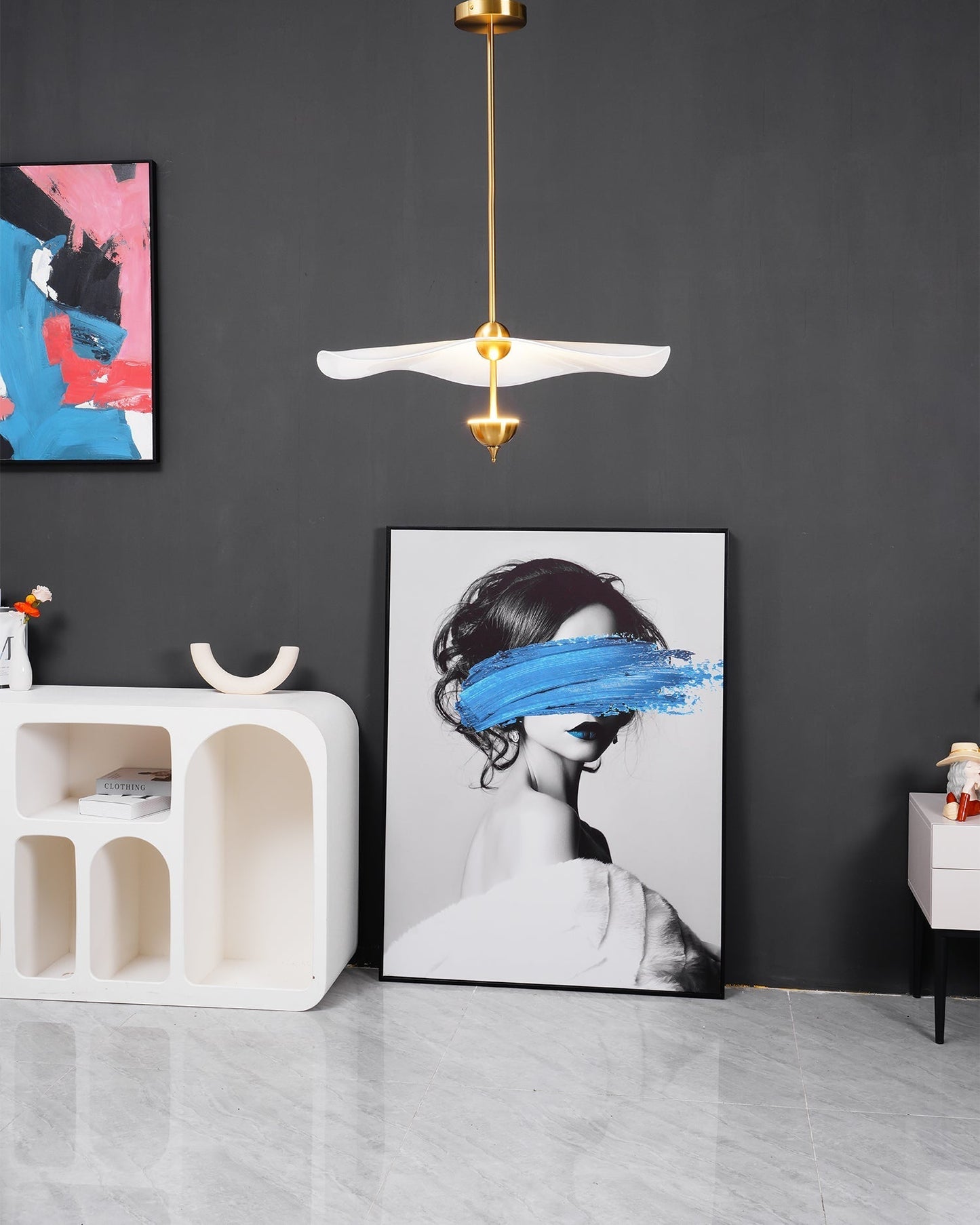 Dubbele Biscuit Hanglamp Wit Goud Rond Opaalwit Acryl Kap Design Verlichting Decoratief voor Woonkamer Eethoek Slaapkamer Modern Scandinavisch Interieur