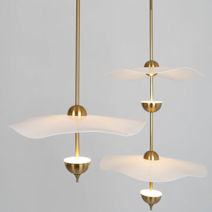 Dubbele Biscuit Hanglamp Wit Goud Rond Opaalwit Acryl Kap Design Verlichting Decoratief voor Woonkamer Eethoek Slaapkamer Modern Scandinavisch Interieur