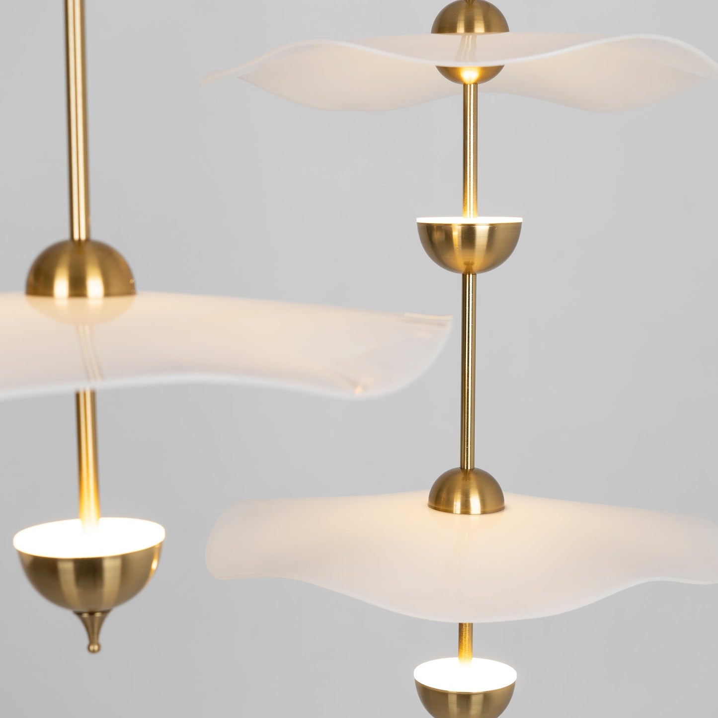 Dubbele Biscuit Hanglamp Wit Goud Rond Opaalwit Acryl Kap Design Verlichting Decoratief voor Woonkamer Eethoek Slaapkamer Modern Scandinavisch Interieur