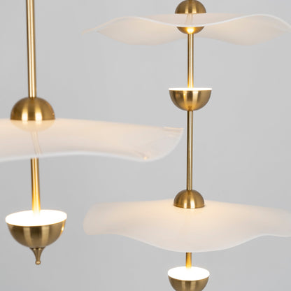 Dubbele Biscuit Hanglamp Wit Goud Rond Opaalwit Acryl Kap Design Verlichting Decoratief voor Woonkamer Eethoek Slaapkamer Modern Scandinavisch Interieur