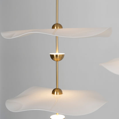 Dubbele Biscuit Hanglamp Wit Goud Rond Opaalwit Acryl Kap Design Verlichting Decoratief voor Woonkamer Eethoek Slaapkamer Modern Scandinavisch Interieur