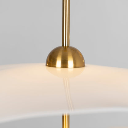 Dubbele Biscuit Hanglamp Wit Goud Rond Opaalwit Acryl Kap Design Verlichting Decoratief voor Woonkamer Eethoek Slaapkamer Modern Scandinavisch Interieur