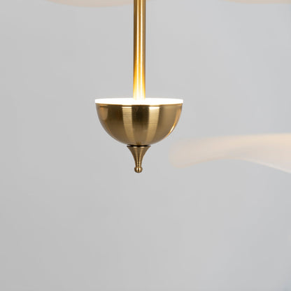 Dubbele Biscuit Hanglamp Wit Goud Rond Opaalwit Acryl Kap Design Verlichting Decoratief voor Woonkamer Eethoek Slaapkamer Modern Scandinavisch Interieur