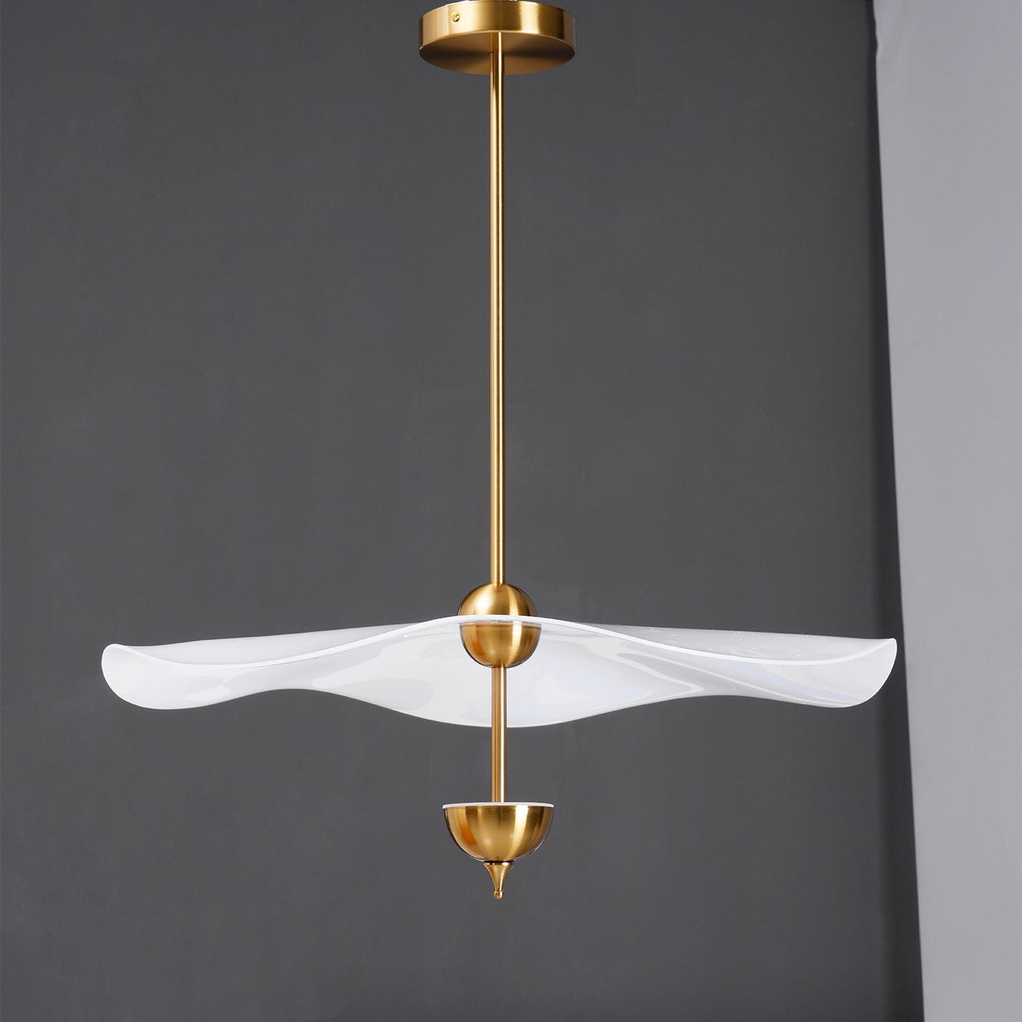 Dubbele Biscuit Hanglamp Wit Goud Rond Opaalwit Acryl Kap Design Verlichting Decoratief voor Woonkamer Eethoek Slaapkamer Modern Scandinavisch Interieur