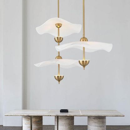 Dubbele Biscuit Hanglamp Wit Goud Rond Opaalwit Acryl Kap Design Verlichting Decoratief voor Woonkamer Eethoek Slaapkamer Modern Scandinavisch Interieur