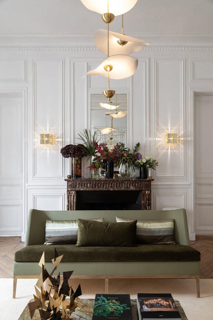 Dubbele Biscuit Hanglamp Wit Goud Rond Opaalwit Acryl Kap Design Verlichting Decoratief voor Woonkamer Eethoek Slaapkamer Modern Scandinavisch Interieur