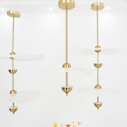 Dubbele Biscuit Hanglamp Wit Goud Rond Opaalwit Acryl Kap Design Verlichting Decoratief voor Woonkamer Eethoek Slaapkamer Modern Scandinavisch Interieur
