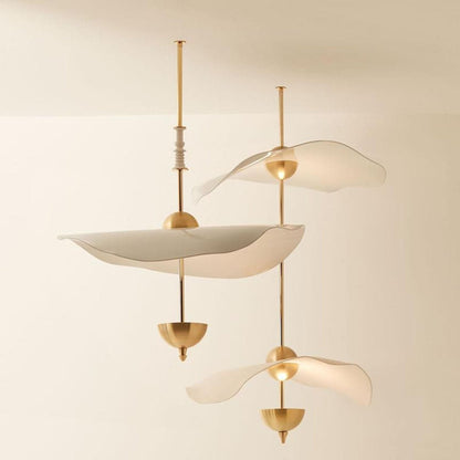 Dubbele Biscuit Hanglamp Wit Goud Rond Opaalwit Acryl Kap Design Verlichting Decoratief voor Woonkamer Eethoek Slaapkamer Modern Scandinavisch Interieur