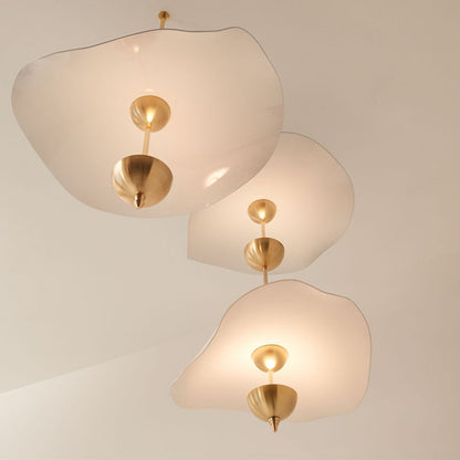 Dubbele Biscuit Hanglamp Wit Goud Rond Opaalwit Acryl Kap Design Verlichting Decoratief voor Woonkamer Eethoek Slaapkamer Modern Scandinavisch Interieur