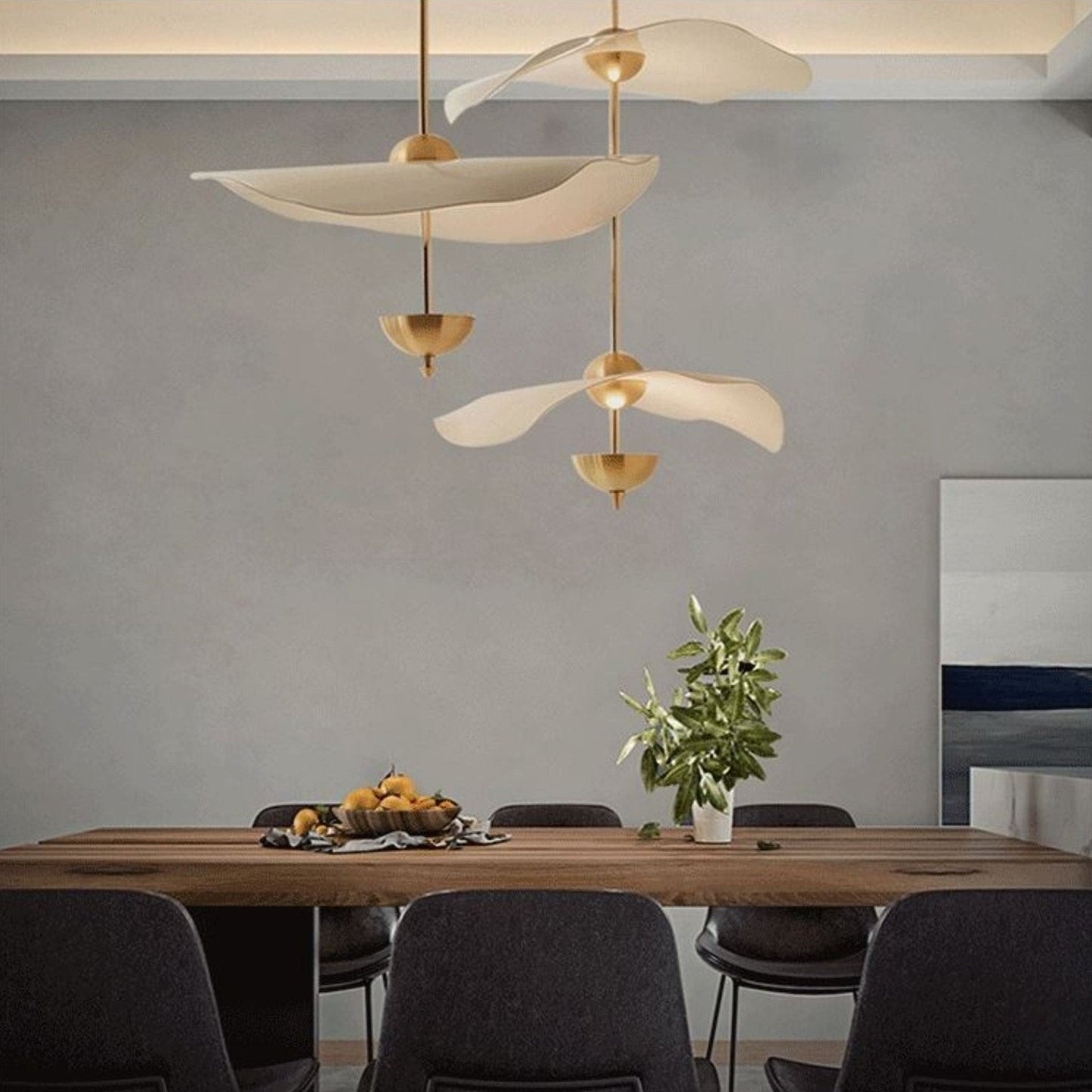 Dubbele Biscuit Hanglamp Wit Goud Rond Opaalwit Acryl Kap Design Verlichting Decoratief voor Woonkamer Eethoek Slaapkamer Modern Scandinavisch Interieur