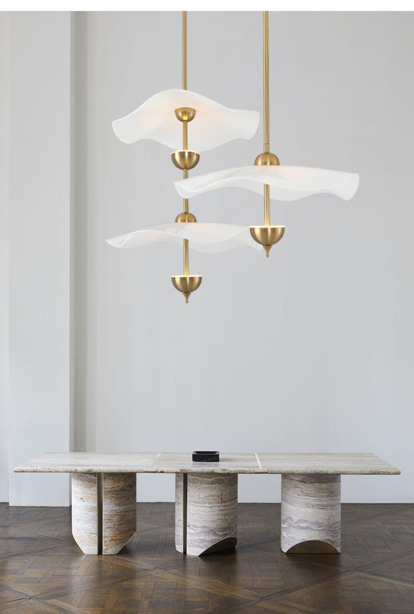 Dubbele Biscuit Hanglamp Wit Goud Rond Opaalwit Acryl Kap Design Verlichting Decoratief voor Woonkamer Eethoek Slaapkamer Modern Scandinavisch Interieur