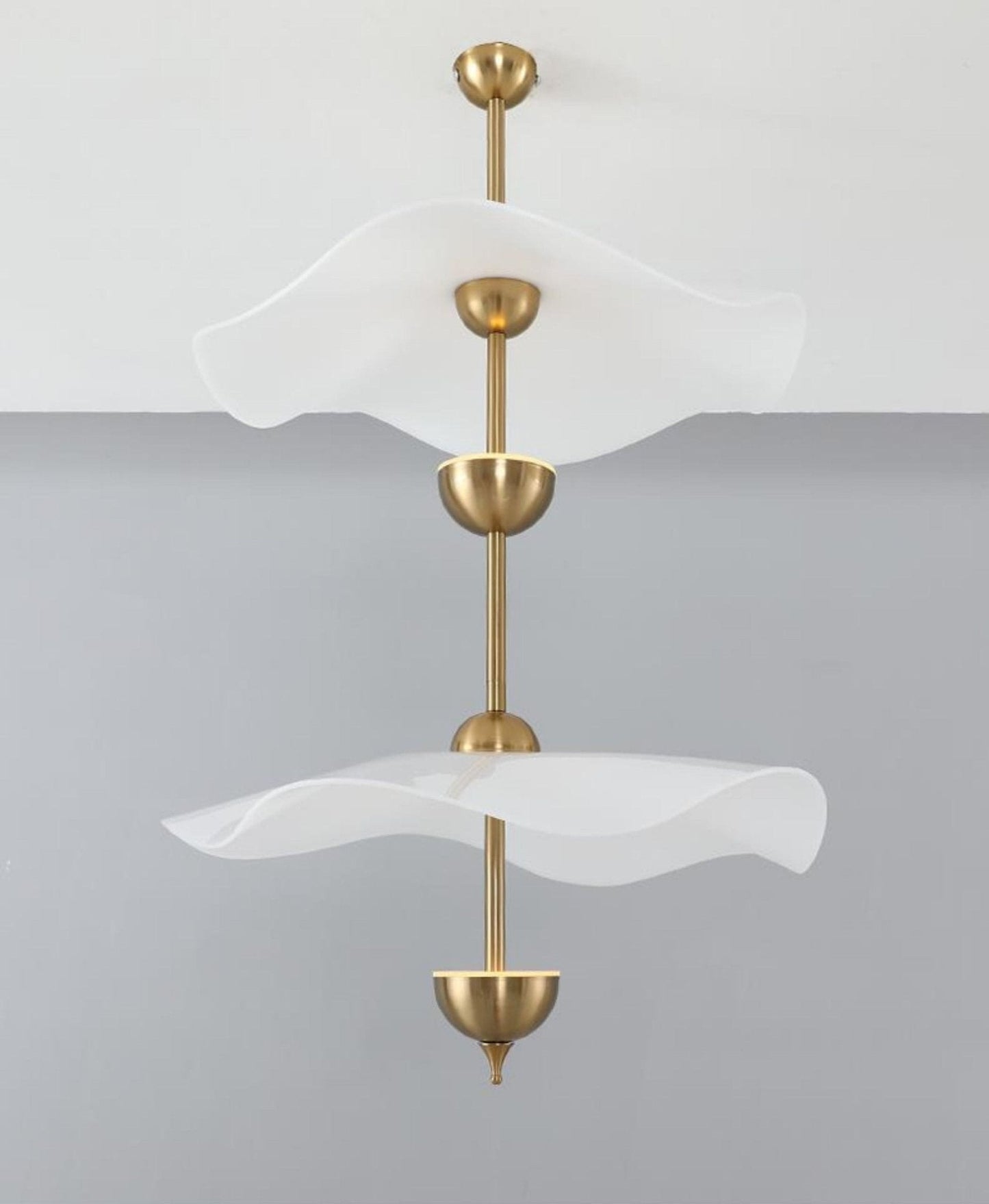 Dubbele Biscuit Hanglamp Wit Goud Rond Opaalwit Acryl Kap Design Verlichting Decoratief voor Woonkamer Eethoek Slaapkamer Modern Scandinavisch Interieur