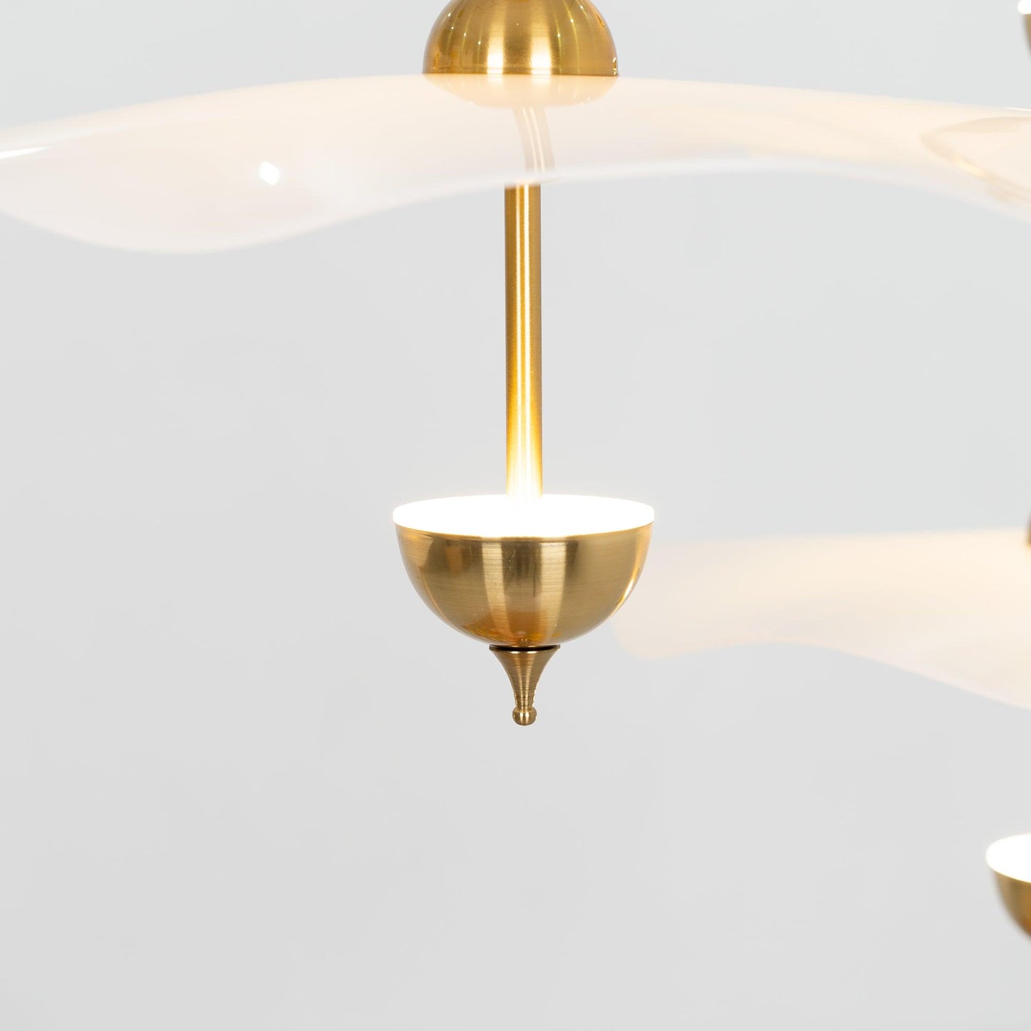 Dubbele Biscuit Hanglamp Wit Goud Rond Opaalwit Acryl Kap Design Verlichting Decoratief voor Woonkamer Eethoek Slaapkamer Modern Scandinavisch Interieur