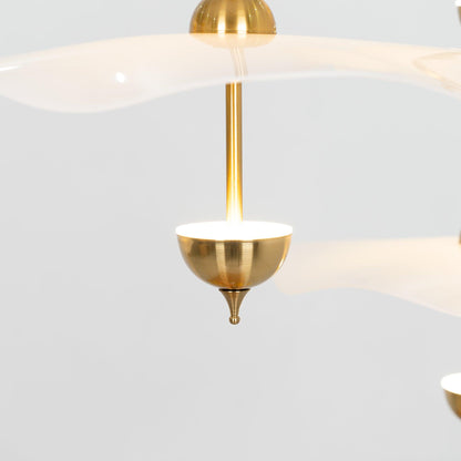 Dubbele Biscuit Hanglamp Wit Goud Rond Opaalwit Acryl Kap Design Verlichting Decoratief voor Woonkamer Eethoek Slaapkamer Modern Scandinavisch Interieur