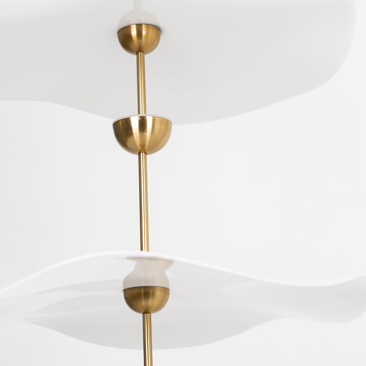 Dubbele Biscuit Hanglamp Wit Goud Rond Opaalwit Acryl Kap Design Verlichting Decoratief voor Woonkamer Eethoek Slaapkamer Modern Scandinavisch Interieur