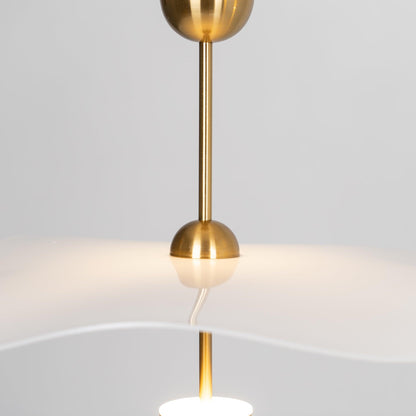 Dubbele Biscuit Hanglamp Wit Goud Rond Opaalwit Acryl Kap Design Verlichting Decoratief voor Woonkamer Eethoek Slaapkamer Modern Scandinavisch Interieur