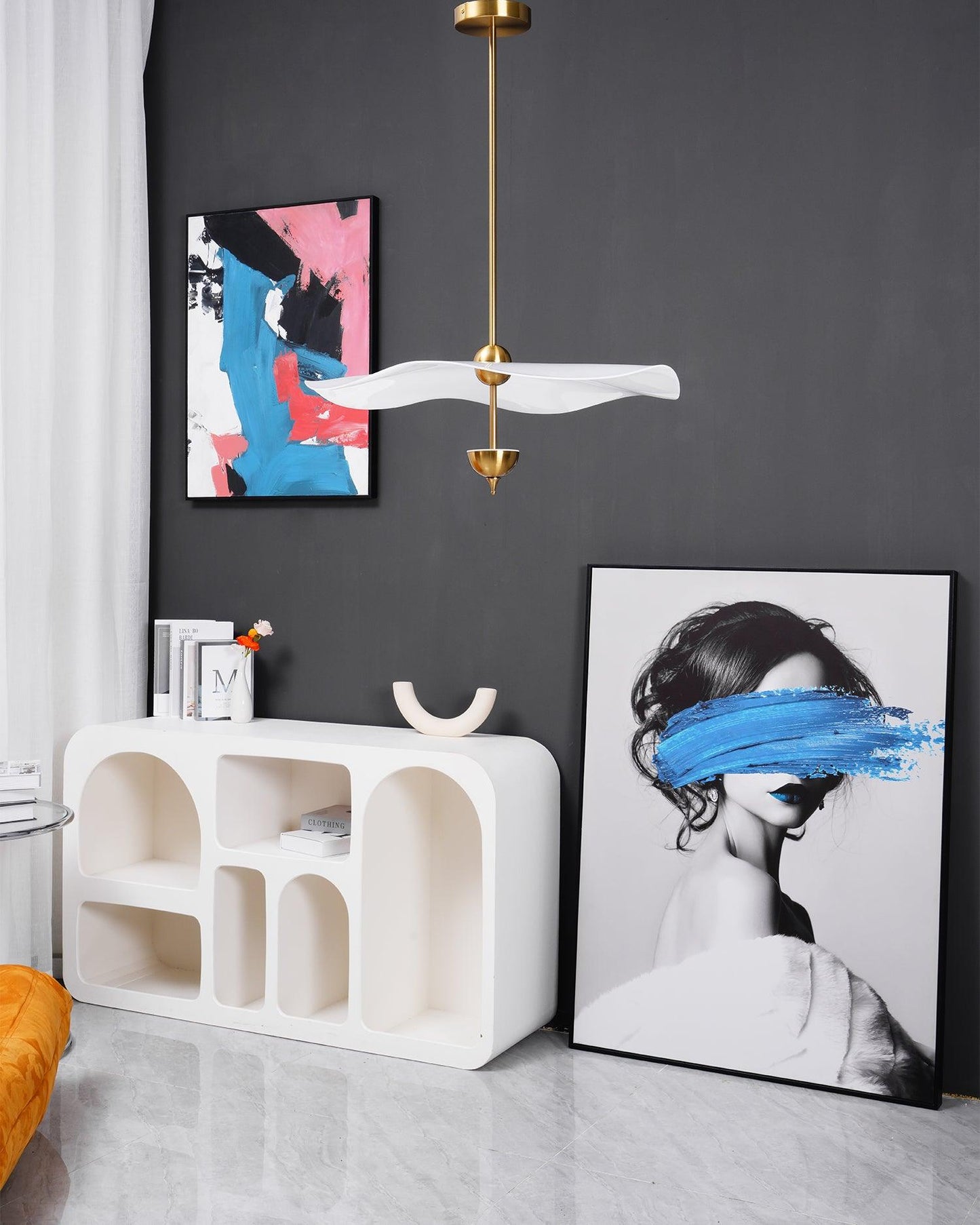 Dubbele Biscuit Hanglamp Wit Goud Rond Opaalwit Acryl Kap Design Verlichting Decoratief voor Woonkamer Eethoek Slaapkamer Modern Scandinavisch Interieur