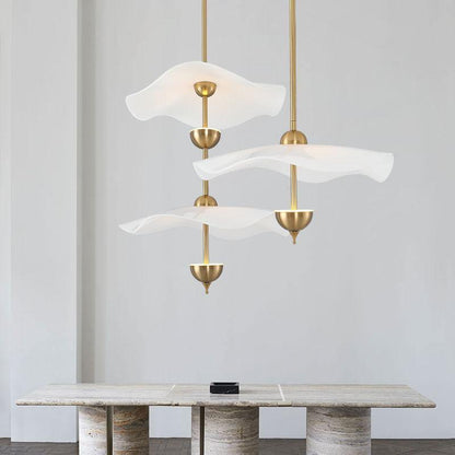 Dubbele Biscuit Hanglamp Wit Goud Rond Opaalwit Acryl Kap Design Verlichting Decoratief voor Woonkamer Eethoek Slaapkamer Modern Scandinavisch Interieur