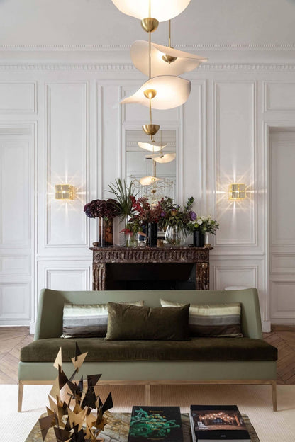 Dubbele Biscuit Hanglamp Wit Goud Rond Opaalwit Acryl Kap Design Verlichting Decoratief voor Woonkamer Eethoek Slaapkamer Modern Scandinavisch Interieur
