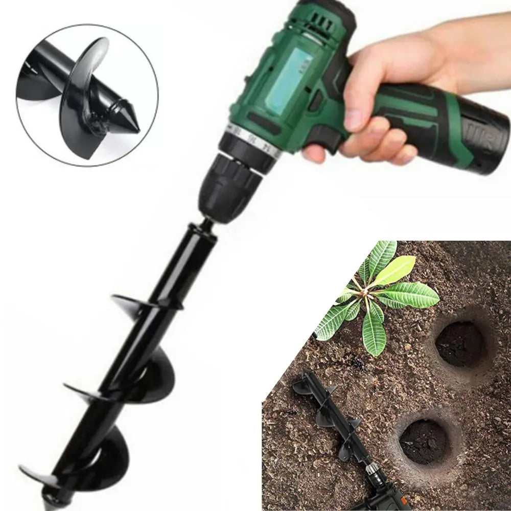 Tuinspiraalboorder 30cm voor Handboormachine – Plantgaten Boren in Alle Grondsoorten
