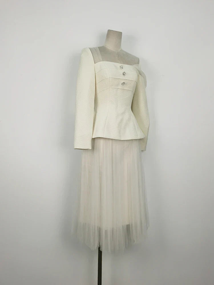 Elegante Herfst Jurk Tweedelig Set voor Vrouw