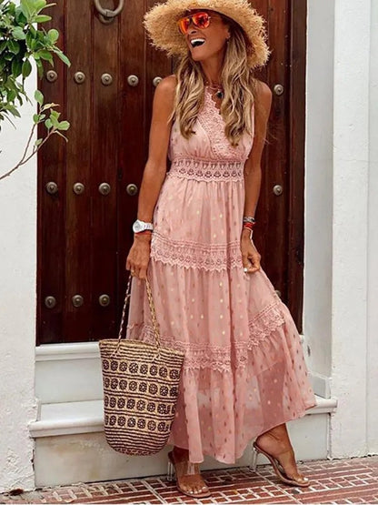 Vrouwelijke Zomerjurk Bohemian Stijl Maxi Jurk
