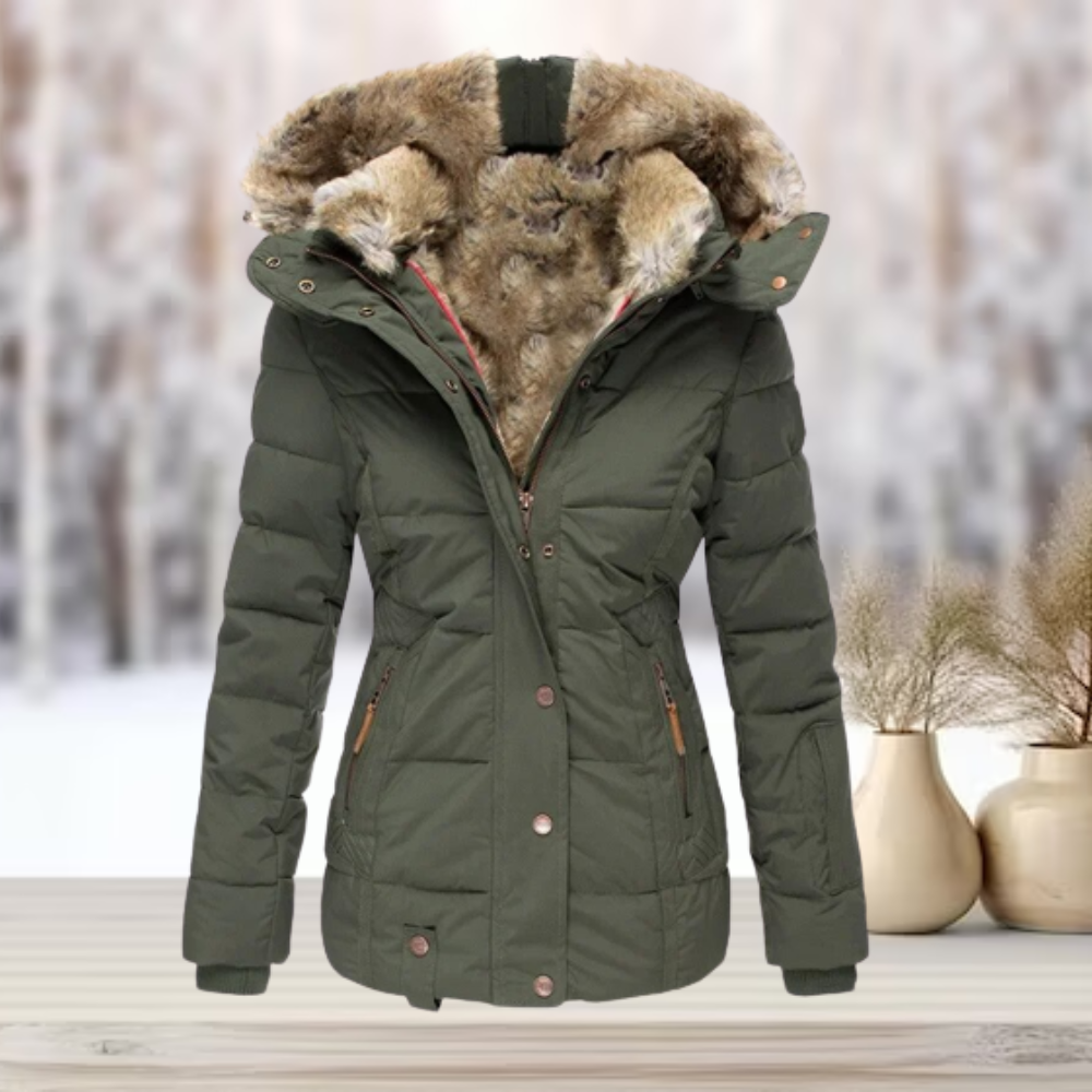 Eulalia Dames Winterjas | Waterafstotend, Elegante Gewatteerde Jas 3