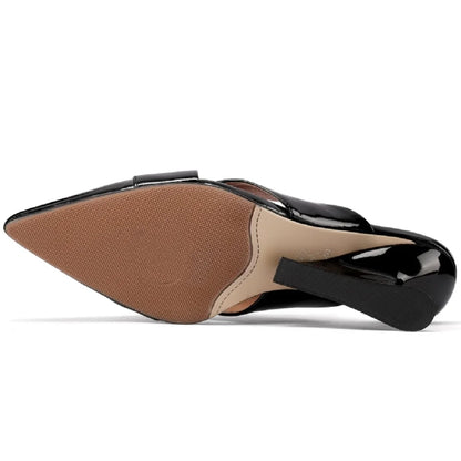 Leren Slippers Dames Zomer Sandalen Met Dunne Hak