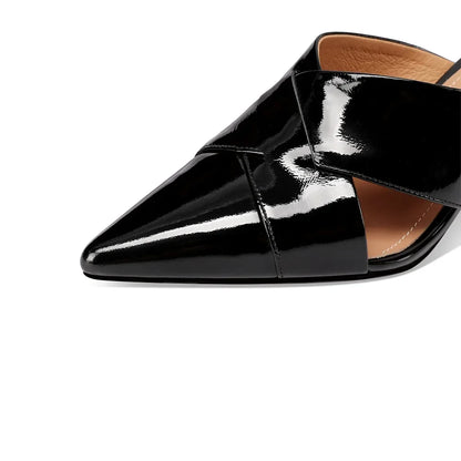 Leren Slippers Dames Zomer Sandalen Met Dunne Hak