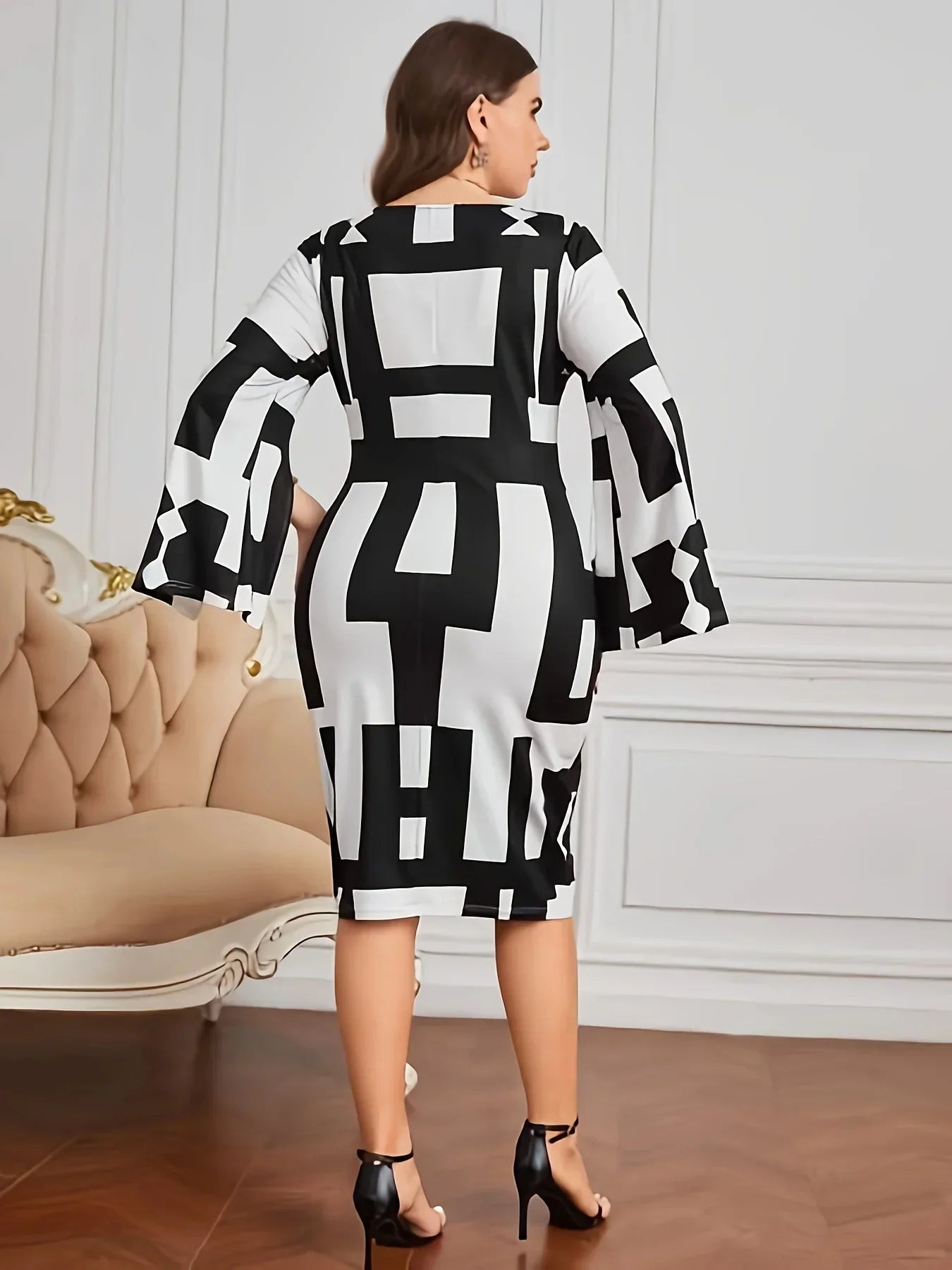 Plus-Size Elegante Jurk voor Vrouwen Met Stijl