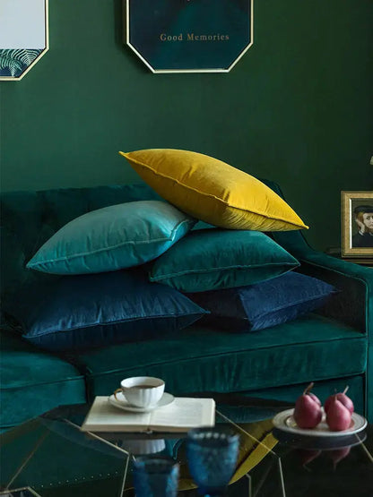 Kussenhoes Velvet 45x45 Beige Fluweel Sierkussen Woonkamer Slaapkamer Decoratief Zacht Met Rits
